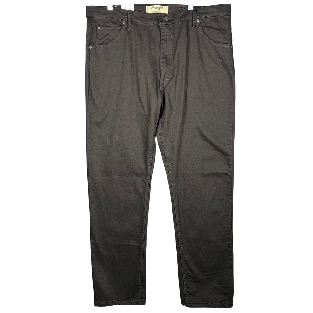 Wrangler Authentics Pants Mens 40x32 Black New Straight‎ Leg Denim